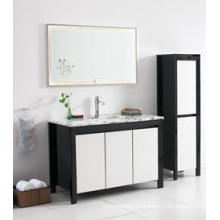 Gabinete reflejado cuarto de baño de madera del negro de la nueva moda blanca negra tres (V-14166A)